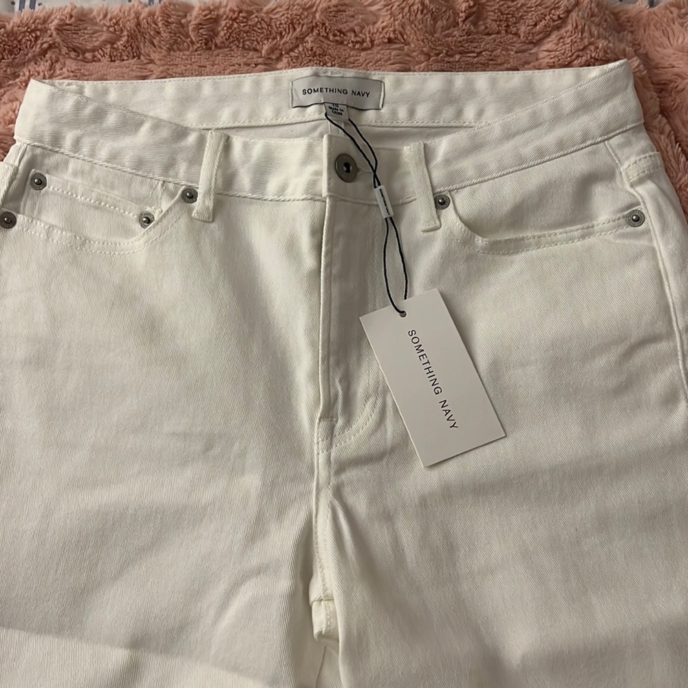 NWT Something Navy White Ryder Skinny Jeans Size 10